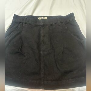 NWOT Free People Black Denim Skirt